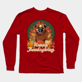 Thanksgiving Pug Long Sleeve T-Shirt